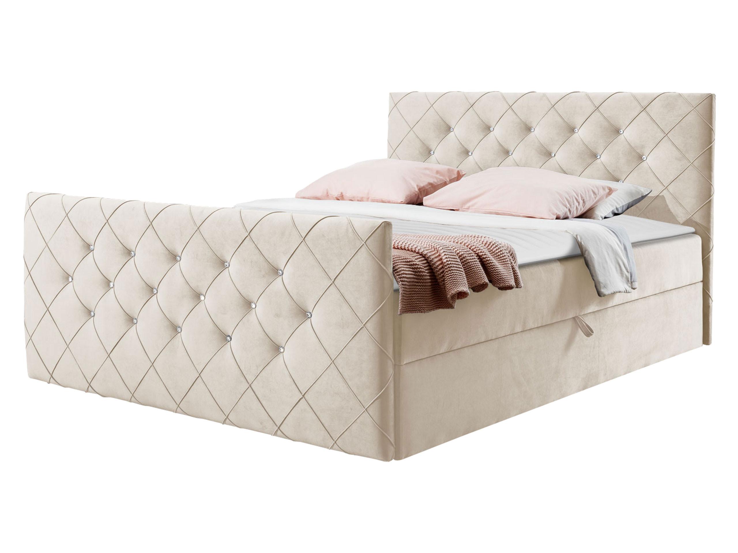 BOXBETT Malaga - H3 - Beige, Holz (160/200cm) - MIRJAN24