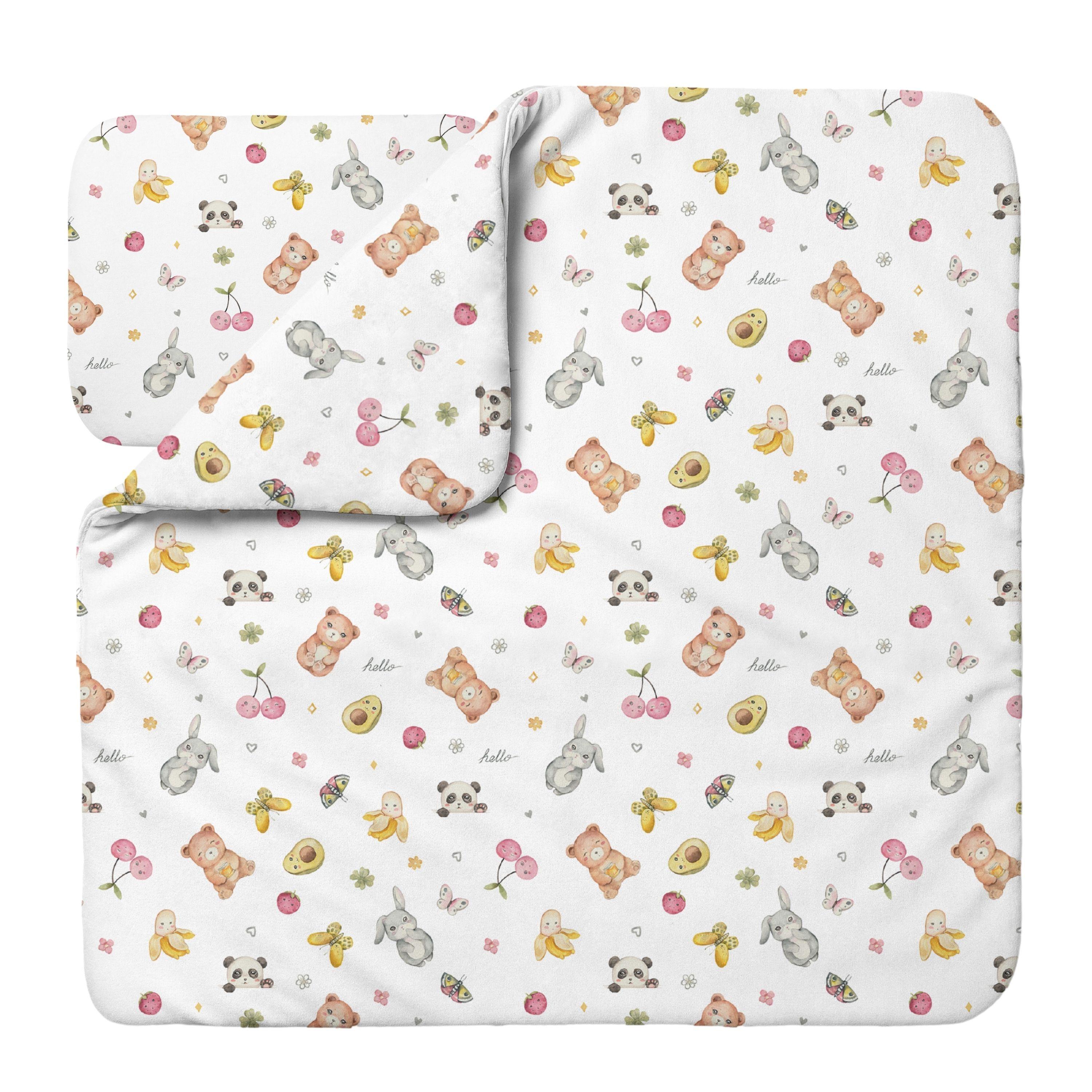 BABYBETTWÄSCHE Bambus, Decke & Kissen, Candycute - Weiß, Textil (75/75cm) - waldin