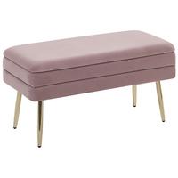 TRUHENBANK Rosa Durham - Pink, Textil (79/43/37cm) - Beliani
