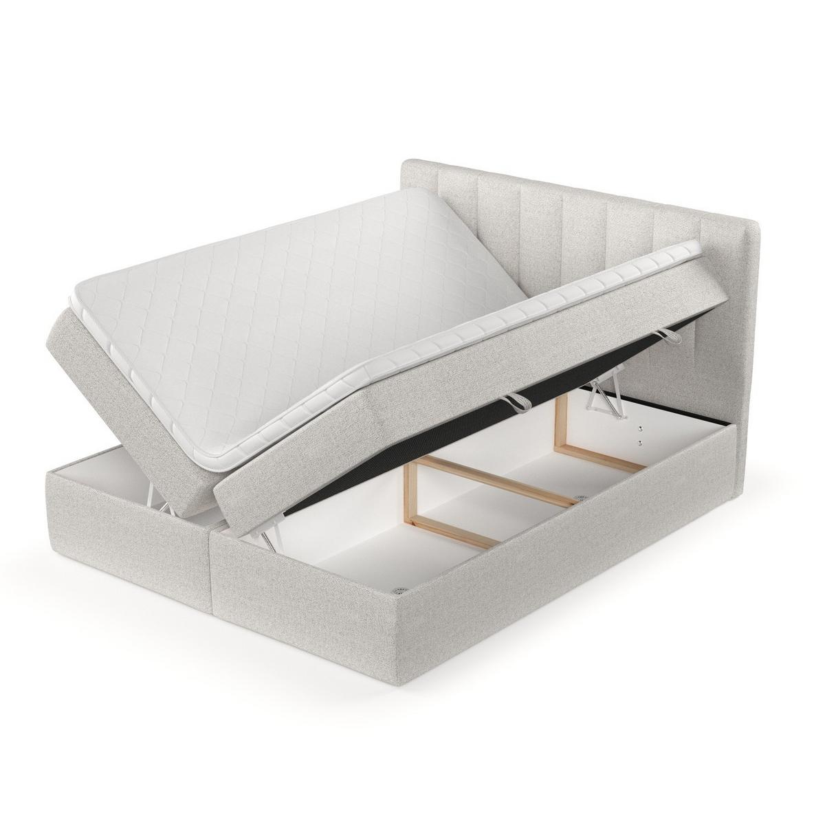 BOXBETT Bari 180/200 cm Hellbeige im Riva Stoff - Sandfarben, Holz/Holzwerkstoff (180/200cm) - AltaBeds