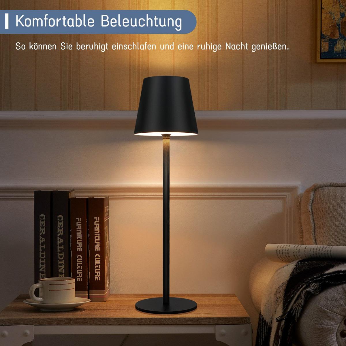 LED-TISCHLEUCHTE Osnabrück(2er-set) 11/11/37.5 cm - Schwarz, Metall (11/11/37.5cm) - Nettlife