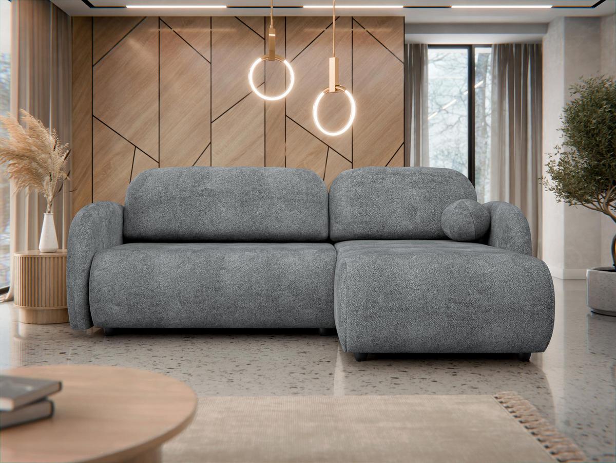 ECKSOFA Dream L - Schwarz/Grau, Holz/Kunststoff (233/160cm) - MIRJAN24