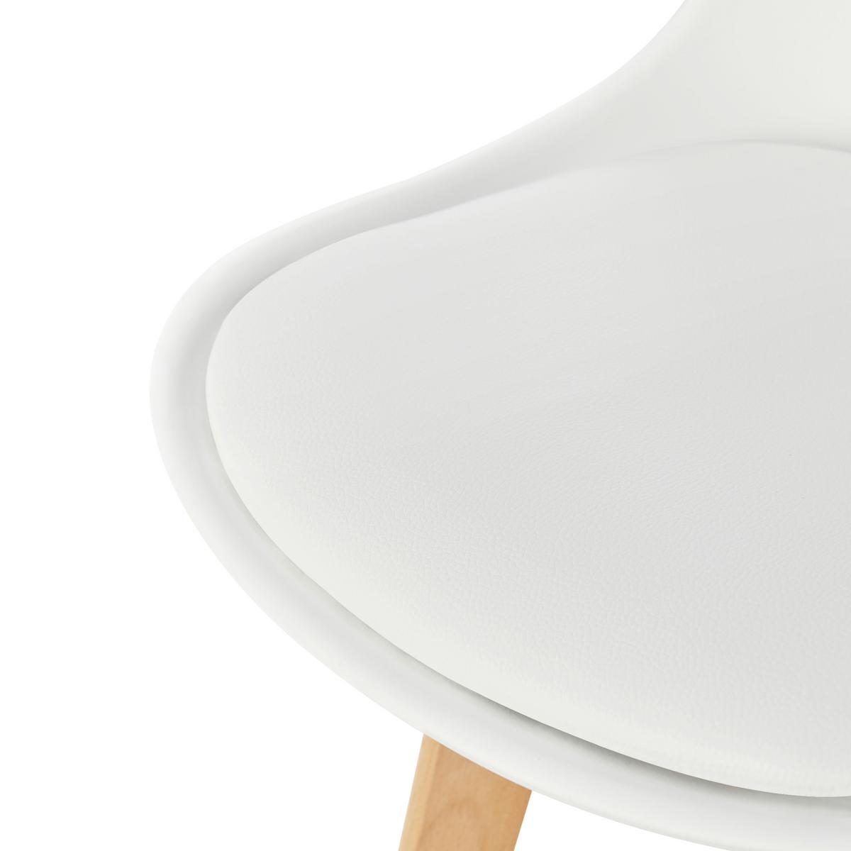 KINDERSTUHL Elvdal - Weiß/Naturfarben, Holz/Kunststoff (38/56/33cm) - [en.casa]