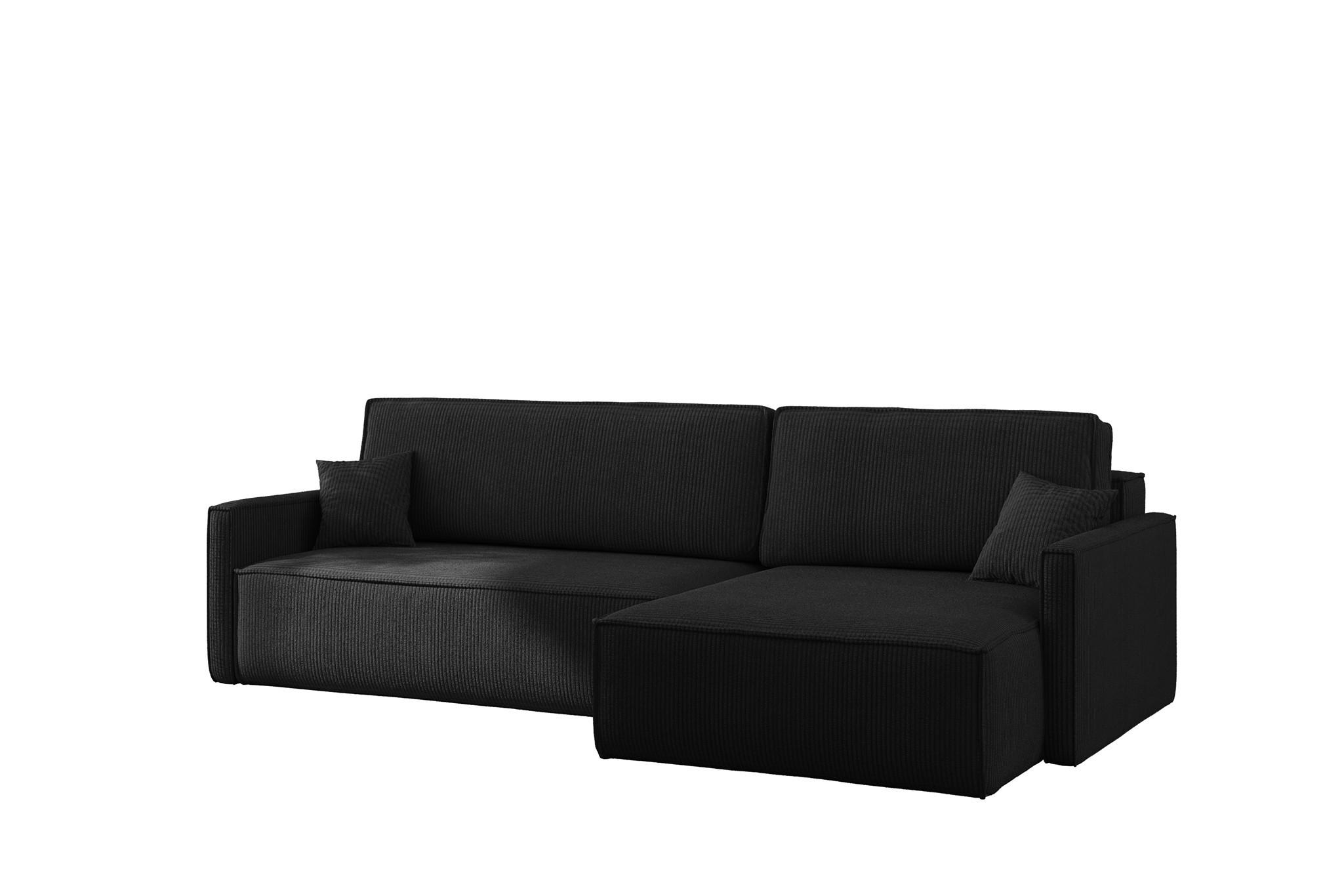 ECKSOFA Louis Scala - Anthrazit, Holzwerkstoff/Textil (250/142cm) - Fun Möbel