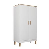 SCHRANK 2 Türen Denver Weiß - Weiß, Holzwerkstoff (55/184/100cm) - Petits-meubles