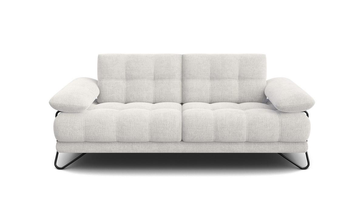 SOFA BUBBARA 2,5-Sitzer, creme - Creme/Schwarz, Holz/Textil (215/87/96cm) - Wozimo
