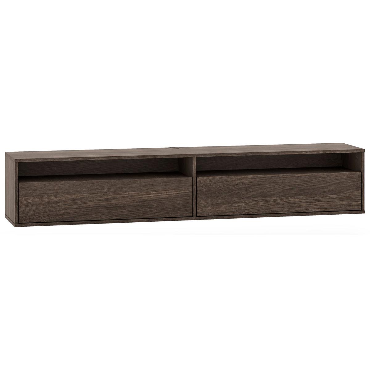 TV-HÄNGEBOARD Heggers mit Fächern DUNIN 180 CM - Dunkelbraun, Holzwerkstoff (180/33/33cm) - Selsey