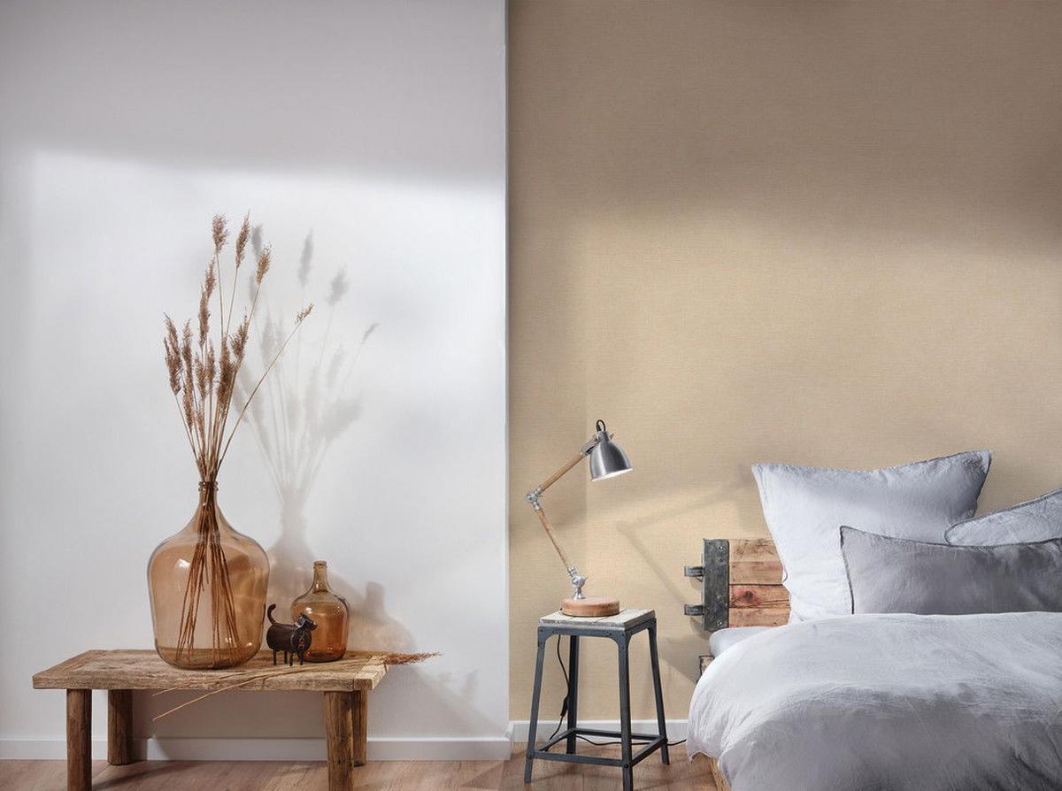 VLIESTAPETE Beige 53/1005 cm - Beige, Textil (53/1cm) - KUNSTLOFT