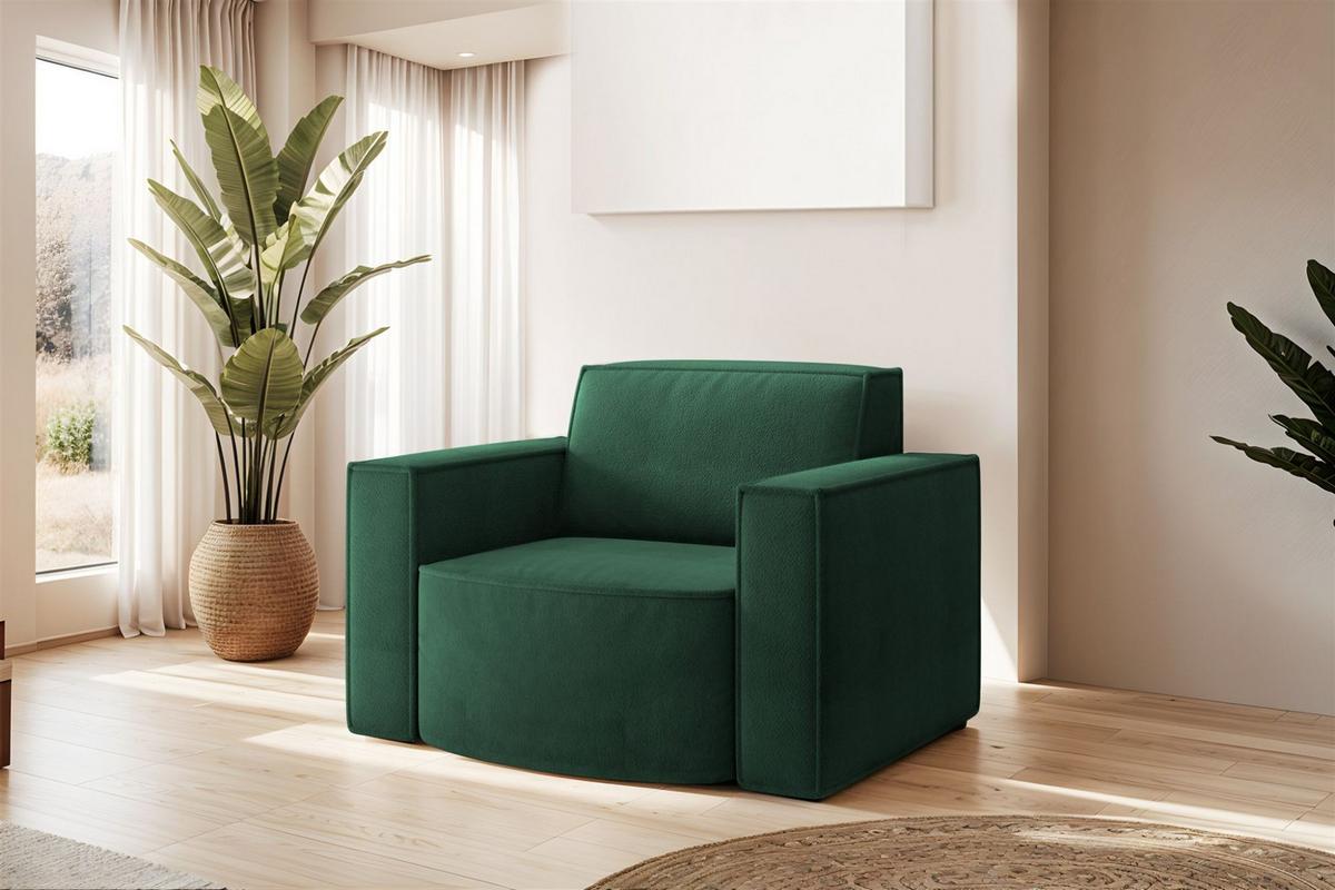 SOFASET Palma In Noel - Grün, Holzwerkstoff/Textil (236/78/165cm) - Fun Möbel