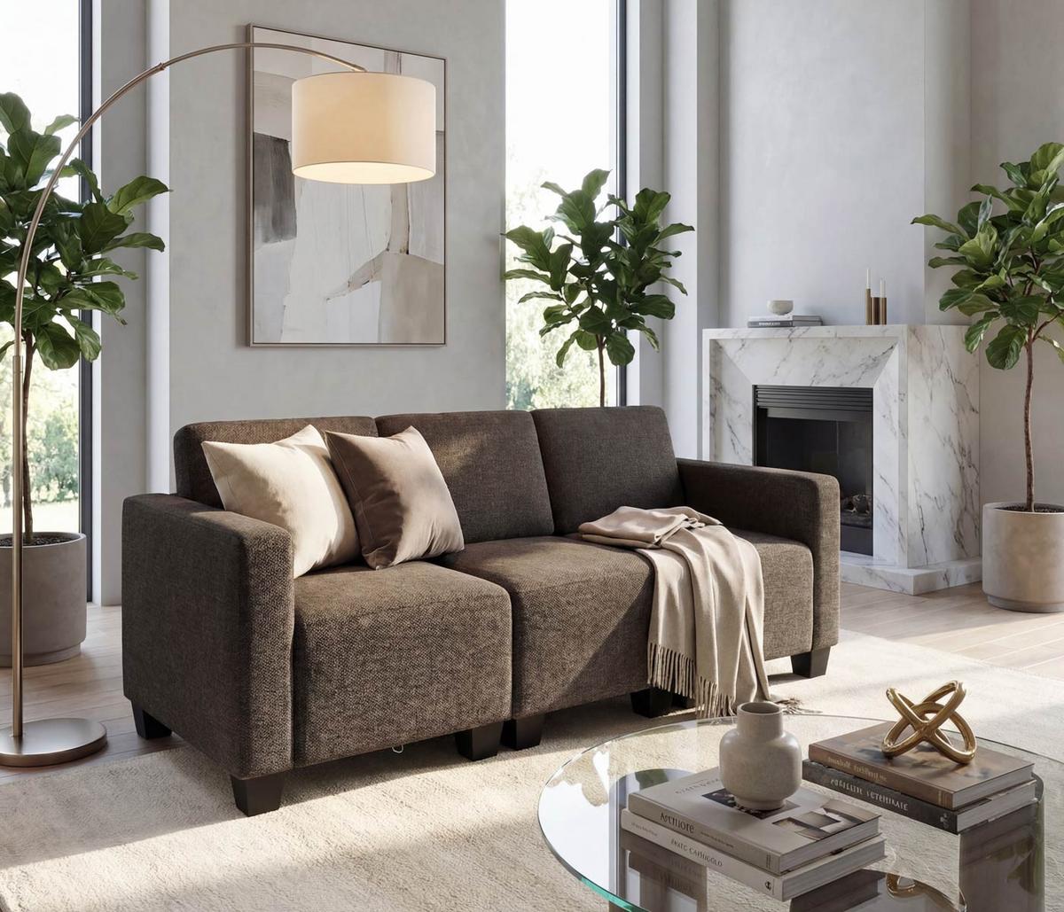3-SITZER SOFA Braun - Braun, Textil (193/76/72cm) - MCW