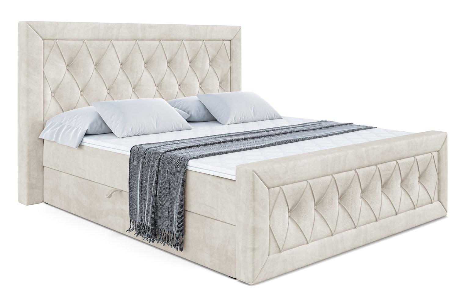 BOXBETT NOEL-Z - 140 x 200 - H3 - Ecru - Ecru, Holzwerkstoff (140/200cm) - ALTDECOR