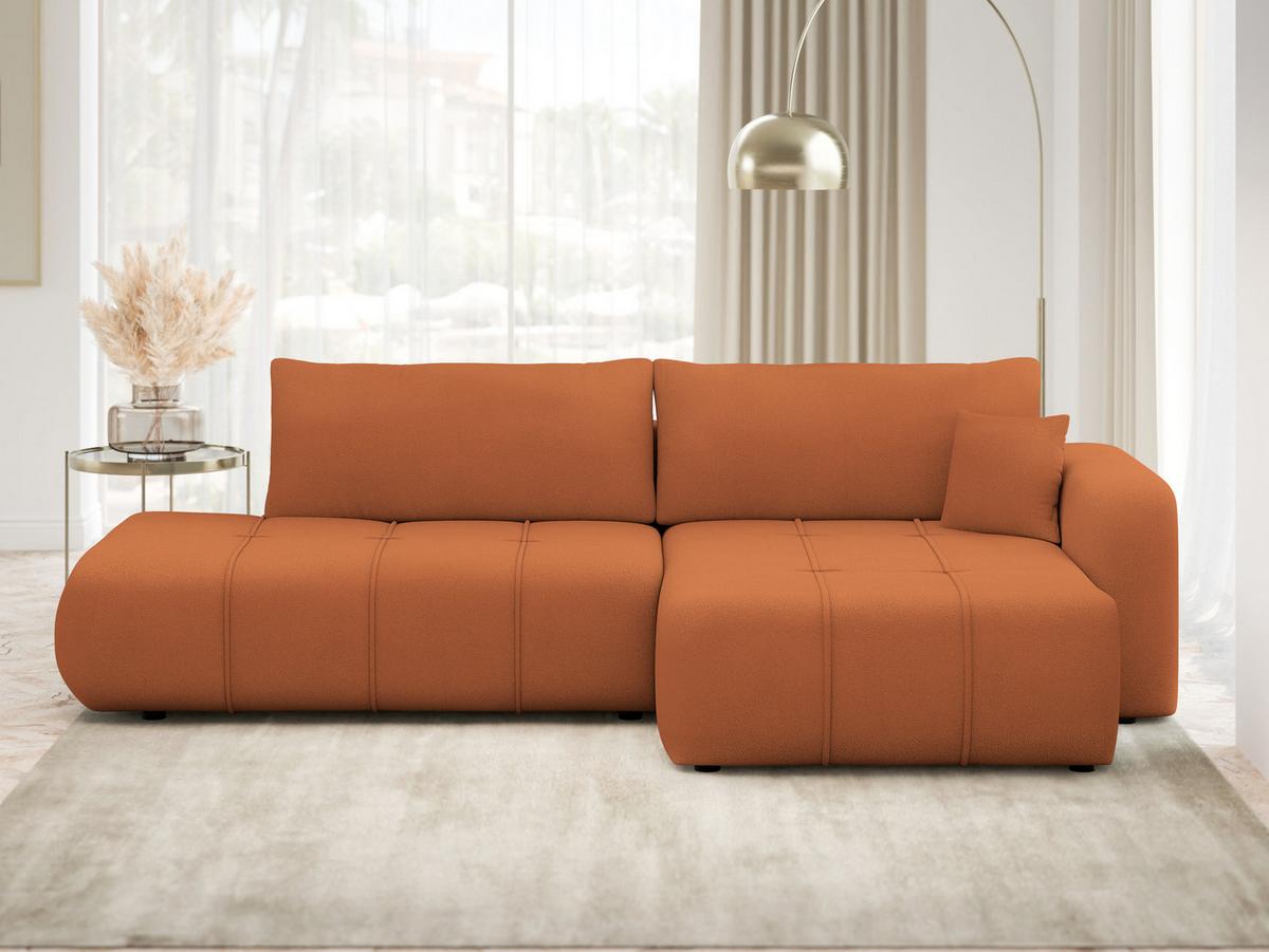 ECKSOFA Furyn O, Seite: Rechts - Schwarz/Bronzefarben, Holzwerkstoff/Kunststoff (262/145cm) - MIRJAN24