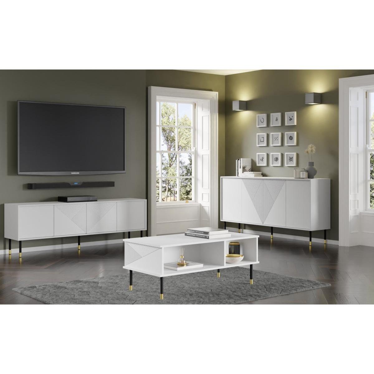 TV-MÖBEL Aglaé Weiß - Weiß, Holzwerkstoff (180/61/40cm) - Petits-meubles