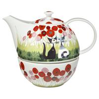 TEEKANNE MIT STÖVCHEN Rosina Wachtmeister - Innamorati tra i papaveri bunt 1,2 l - Multicolor, Keramik (1.2L) - Goebel