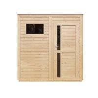 GARTENHAUS Holz 4,20 m² M325F1+M325G - Naturfarben, Holz (208/216/202cm) - Timbela
