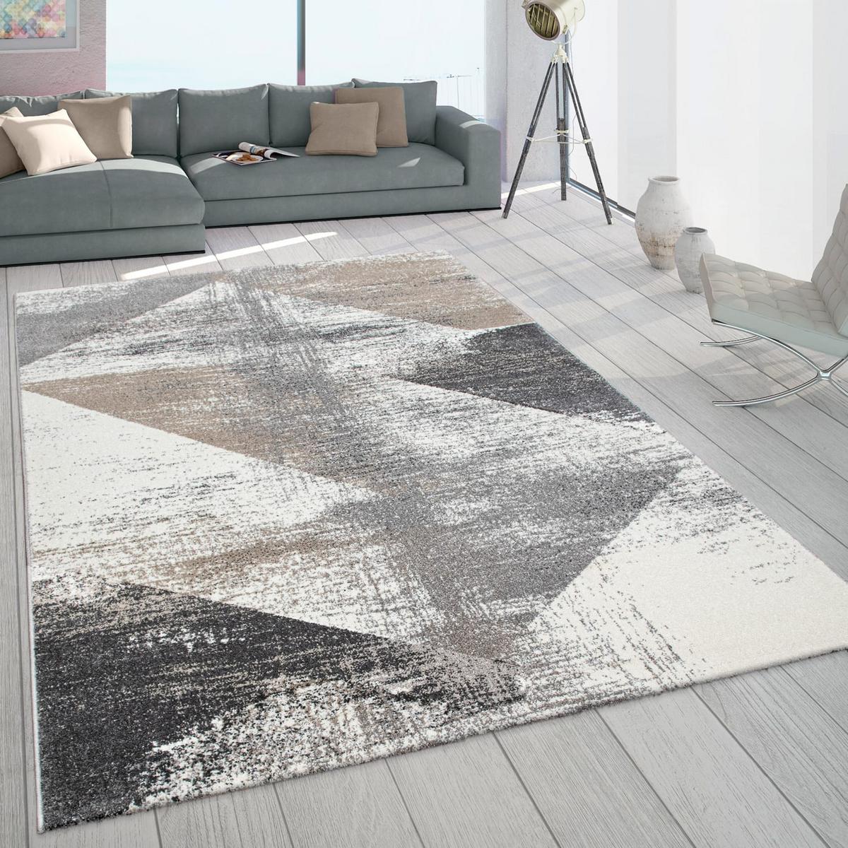 KURZFLORTEPPICH, mit Farbverlauf, aus Polypropylen, Grau, 80 x 150 cm - Grau, Textil (150/80cm) - KADIMA DESIGN