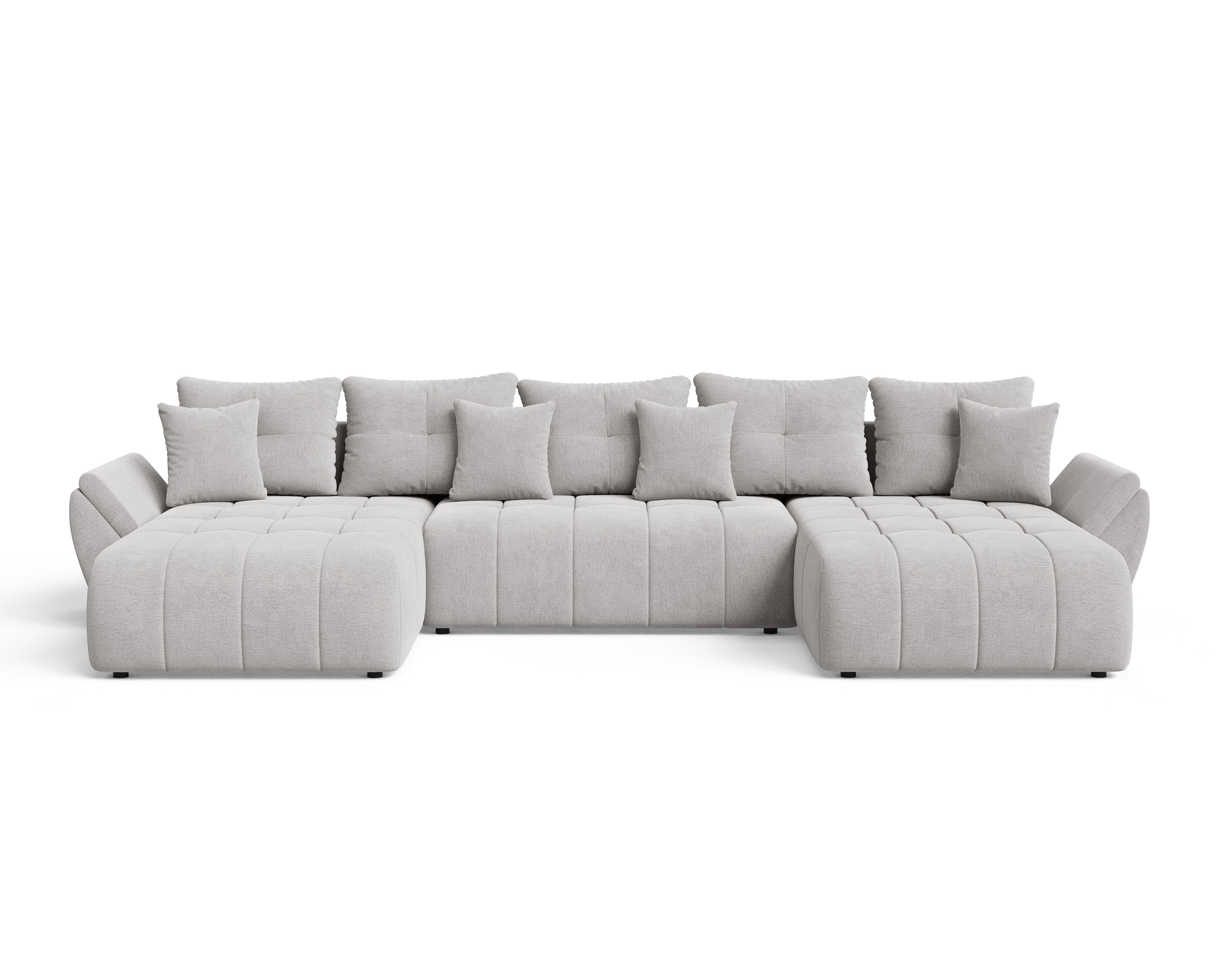 ECKSOFA Decor U Grau - Grau, Holz/Textil (381/192cm) - Graingold
