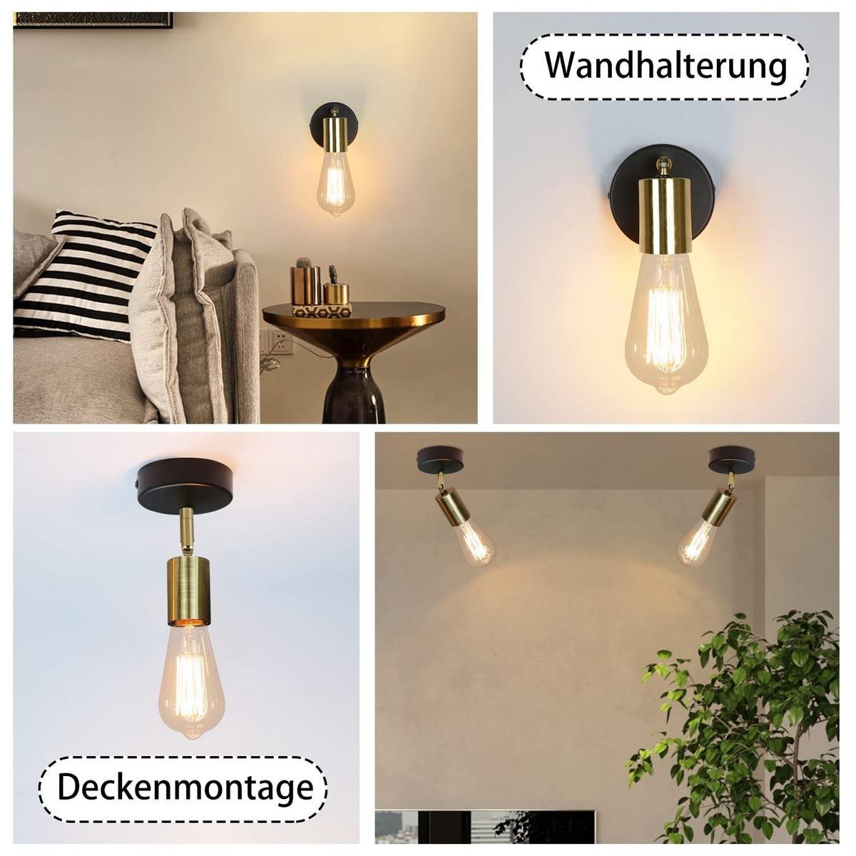 DECKENSTRAHLER Strahlbert 9/28/18 cm - Akaziefarben, Metall (18/9/28cm) - ZMH