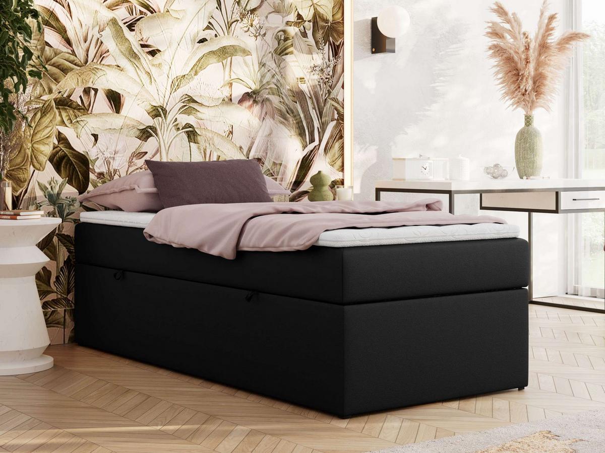 BOXBETT ZERO 90/200 - Schwarz Kunstleder - H4 - Topper T25 - Schwarz, Textil (90/200cm) - MKS