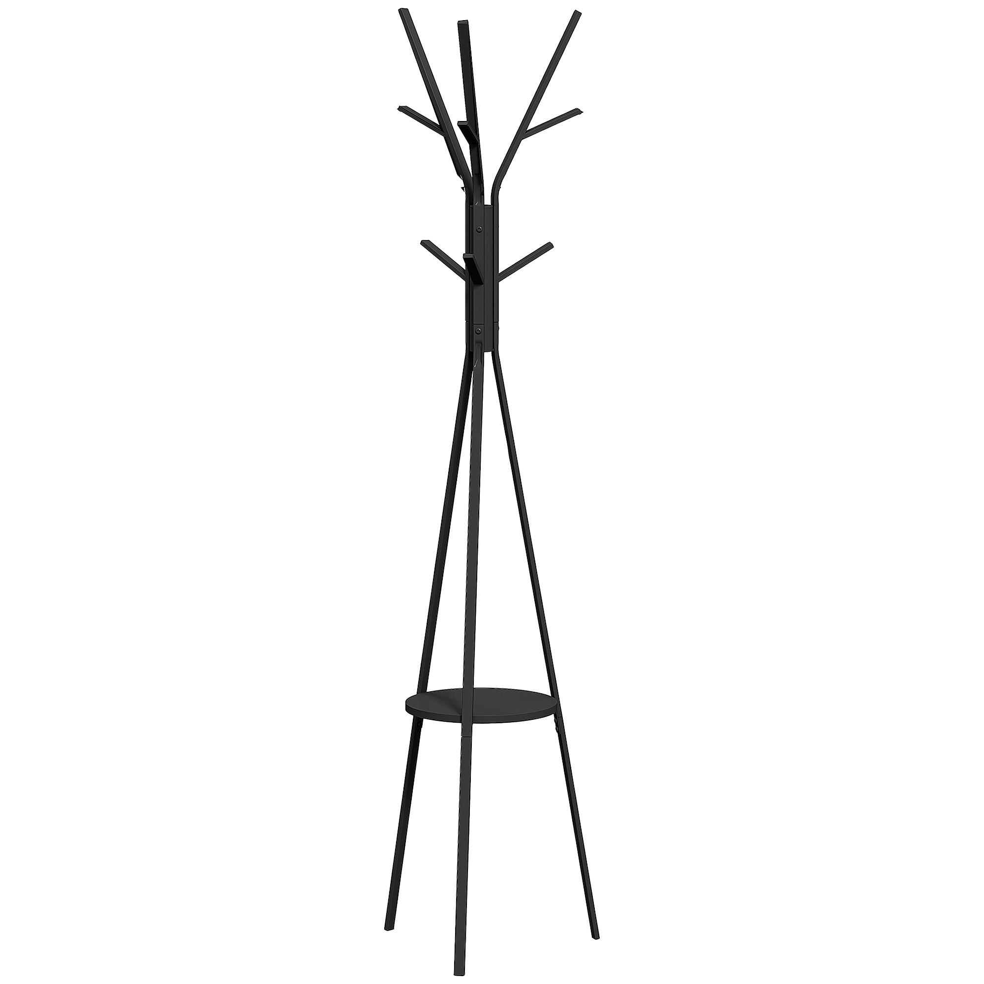 KLEIDERSTÄNDER - Schwarz, Metall (45/180/45cm) - HOMCOM