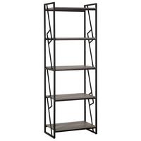 REGAL 5 Fächer Forres - Dunkelbraun, Holzwerkstoff (64/184/40cm) - Beliani