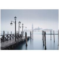 FOTOTAPETE Stadt Pier Grau 350x250 cm - Multicolor, Papier (350/250cm) - Wallarena