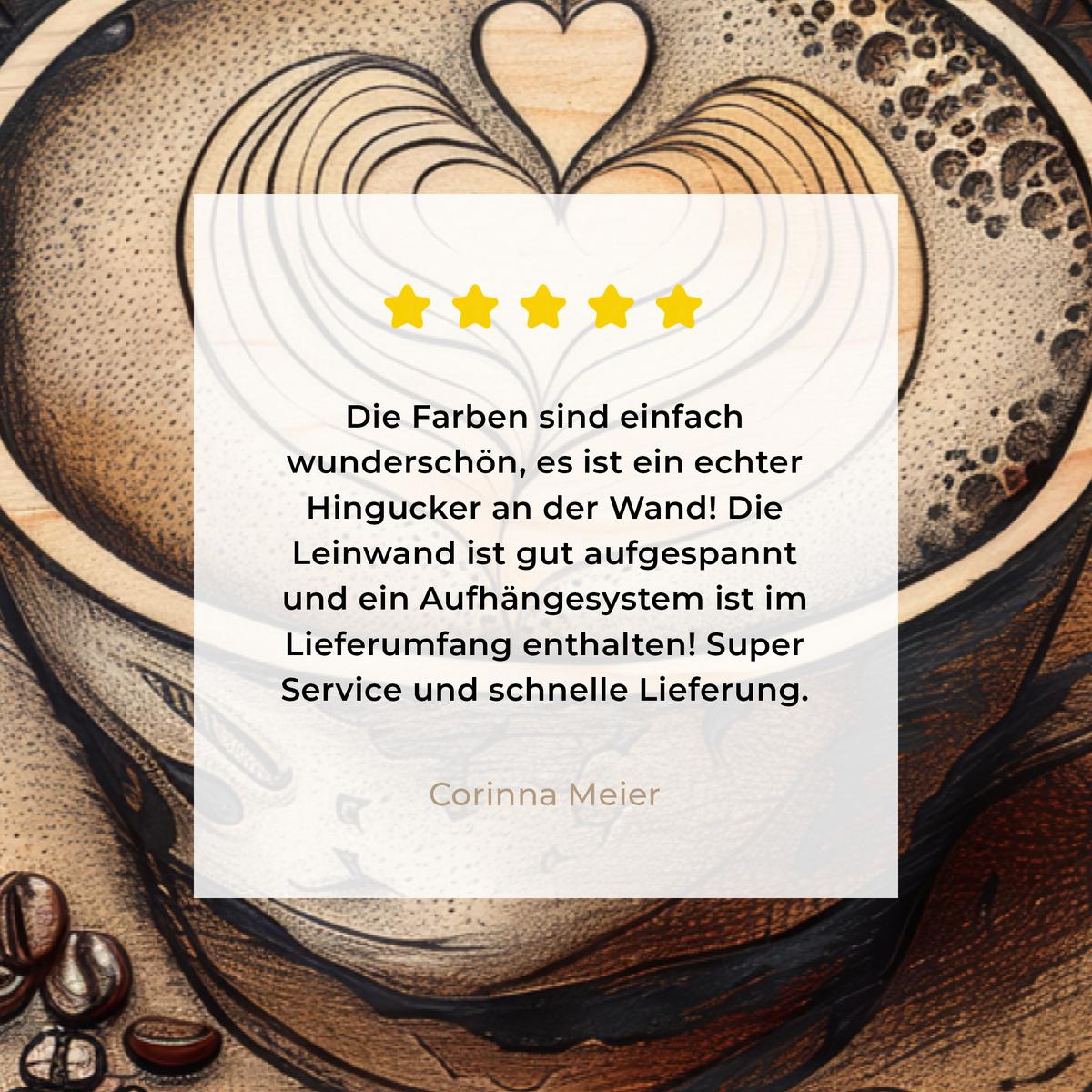 LEINWANDBILD Kaffee - Vintage - Braun - Tasse - Holz Gemälde 60x40 cm - Braun, Textil (60/40cm) - MuchoWow
