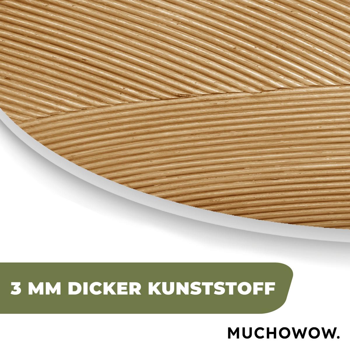 WANDBILD Struktur - Natur - Kunst - Rattan Wanddeko 40x40 cm - Naturfarben, Kunststoff (40/40cm) - MuchoWow