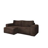 ECKSOFA Schlafsofa Madlen - Braun, Holzwerkstoff/Textil (248/140cm) - Fun Möbel
