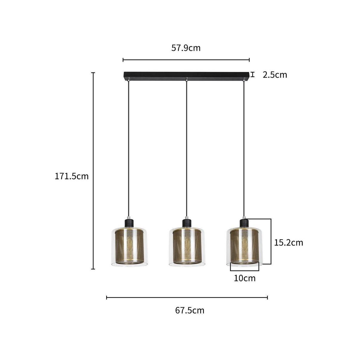 PENDELLEUCHTE Schutzhülle 68/13/172 cm - Goldfarben, Metall (68/13/172cm) - Nettlife