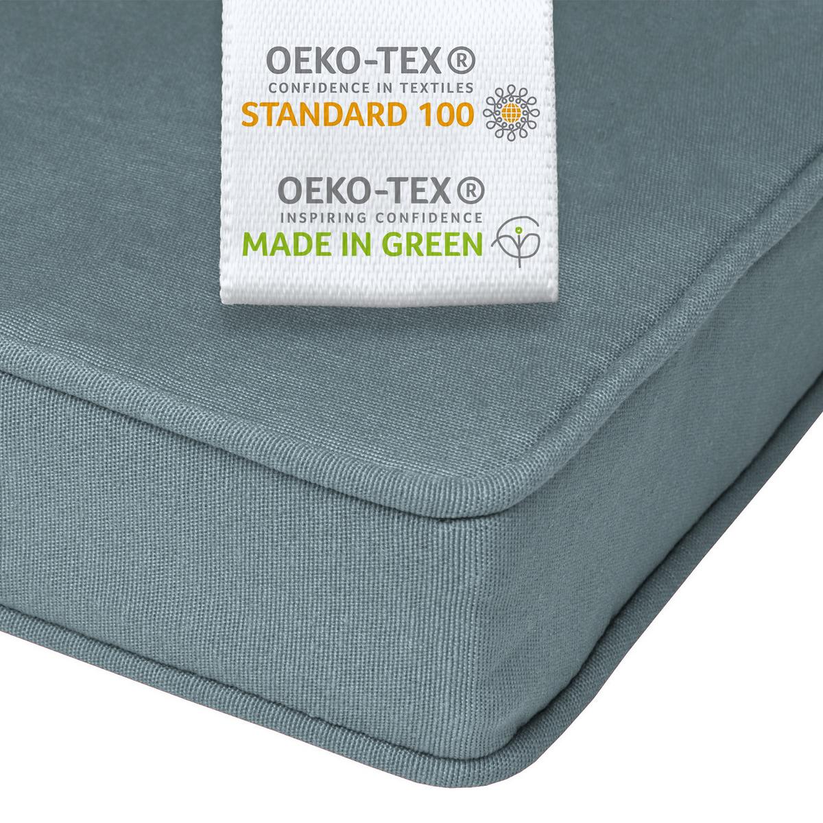 BANKAUFLAGE Loft BK 150x48x5cm Taubenblau - Blaugrau, Textil (48/150cm) - Beautissu 