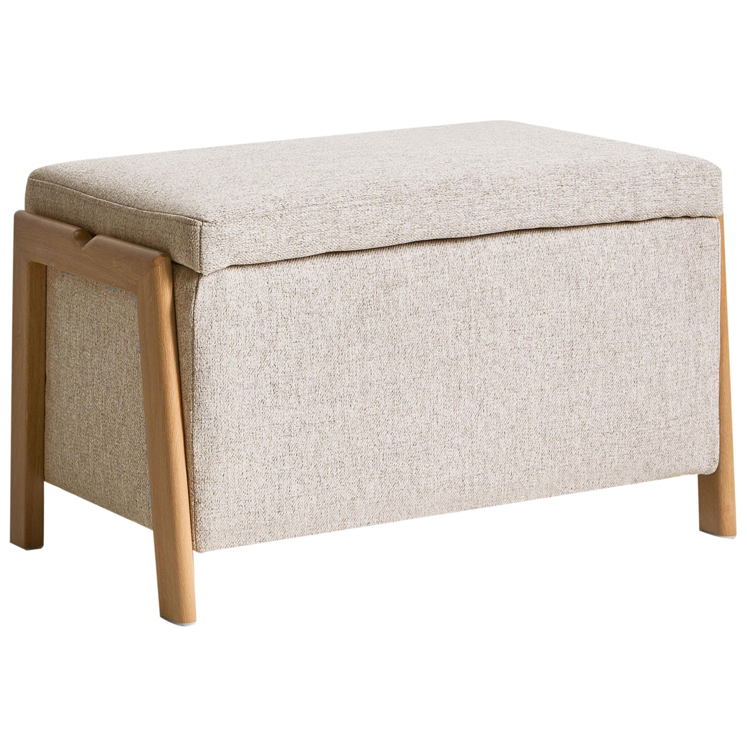 SITZBANK Braun Edland - Hellbraun, Textil (75/44/43cm) - Beliani