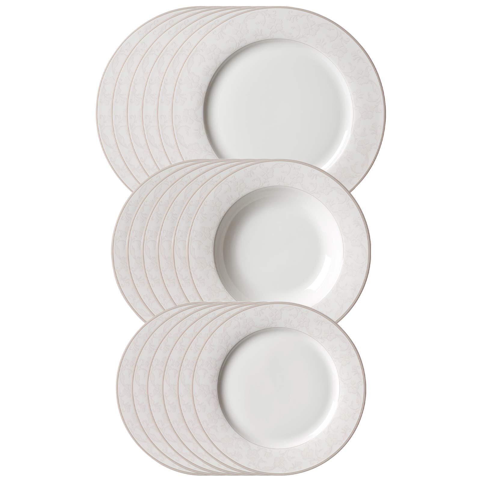 TELLER-SET Isabella beige 18-tlg. - Beige, Keramik (2/2/2cm) - Ritzenhoff Breker