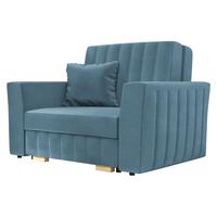 SCHLAFSOFA Viva Glam I - Naturfarben/Hellblau, Holz/Kunststoff (115/85/98cm) - MIRJAN24