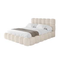 POLSTERBETT mit Bettkasten und Lattenrost, Boxbett ohne Matratze - LEYA 160x200 Beige - Creme, Holzwerkstoff/Textil (160/200cm) - ALTDECOR