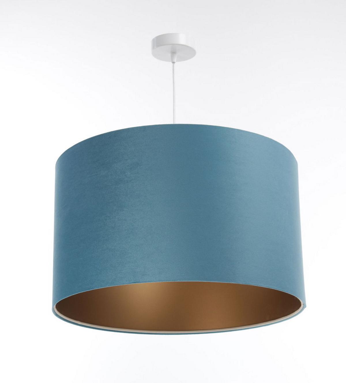 HÄNGELEUCHTE Blau 40/25 cm - Blau/Kupferfarben, Kunststoff (40/0.8/25cm) - ONZENO