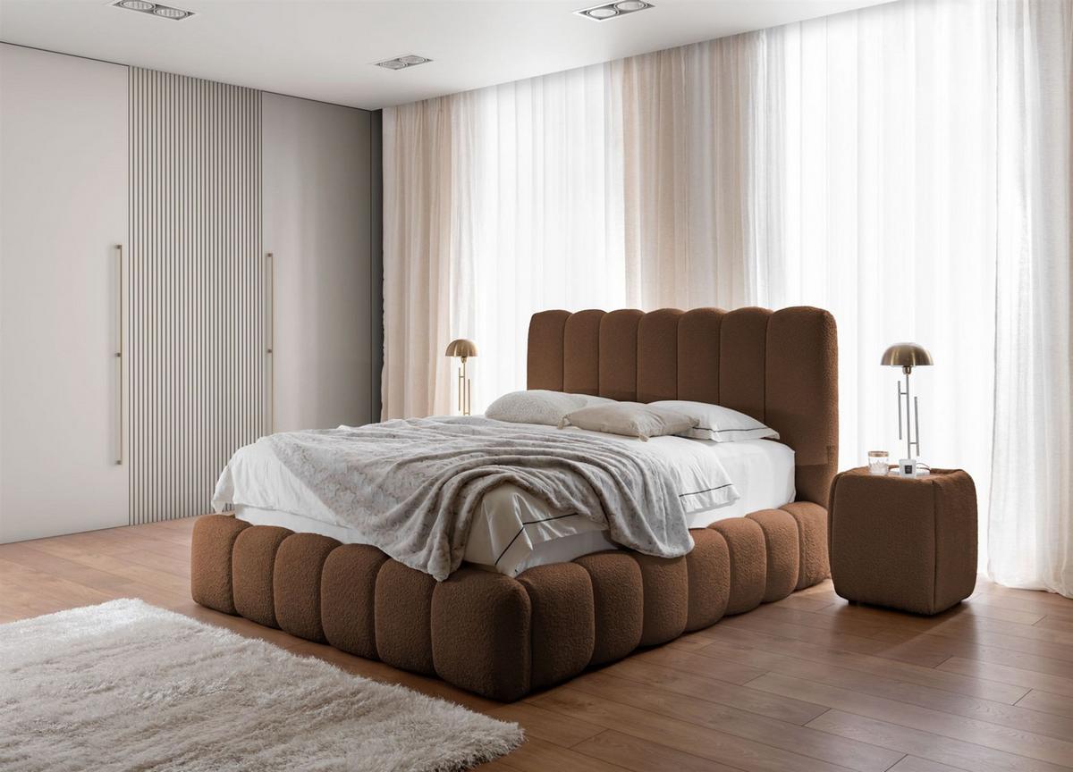 POLSTERBETT Carson In Catch Me Set.3 - Braun, Holzwerkstoff/Textil (160/200cm) - Fun Möbel