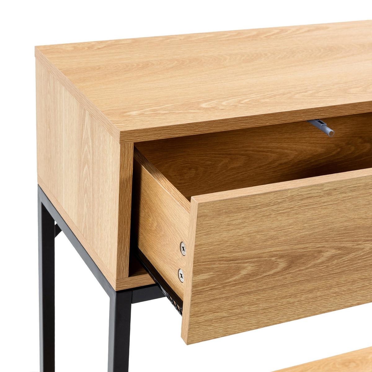KONSOLENTISCH Auri 2 schubladen Eiche-Optik - Honigeiche, Holzwerkstoff (30/100/80cm) - VS Venta-stock