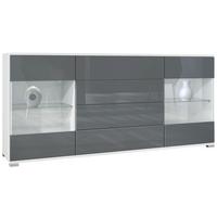SIDEBOARD Bari Grau Hochglanz - Grau, Holzwerkstoff (166.5/75.5/35cm) - Vladon