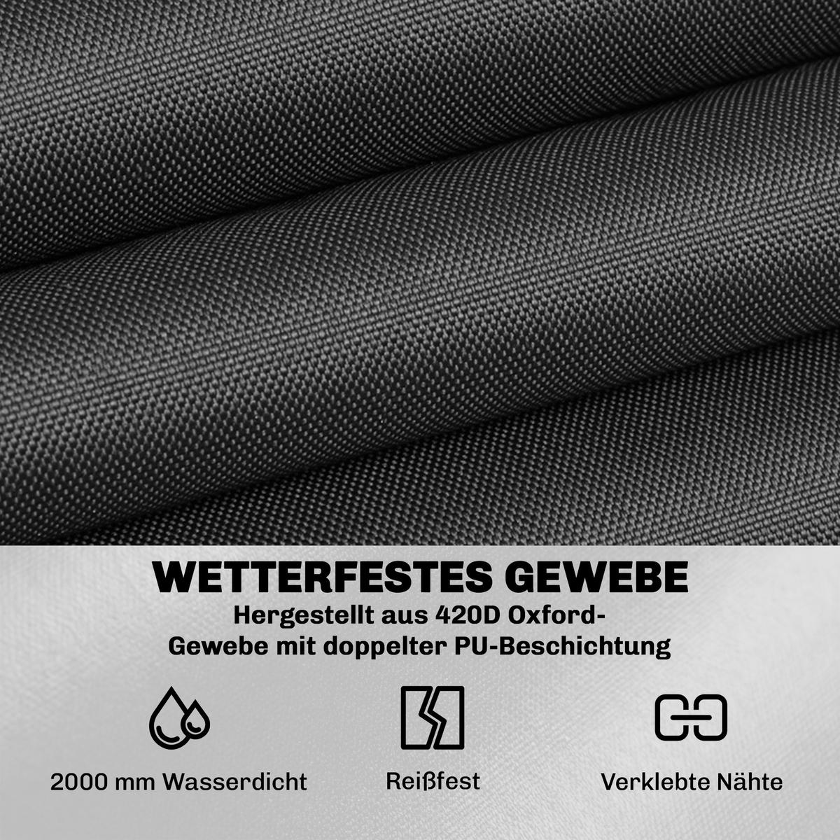 GARTENMÖBEL-ABDECKUNG 420D Oxford Gewebe Schwarz - Schwarz, Textil (214/70/214cm) - Outsunny