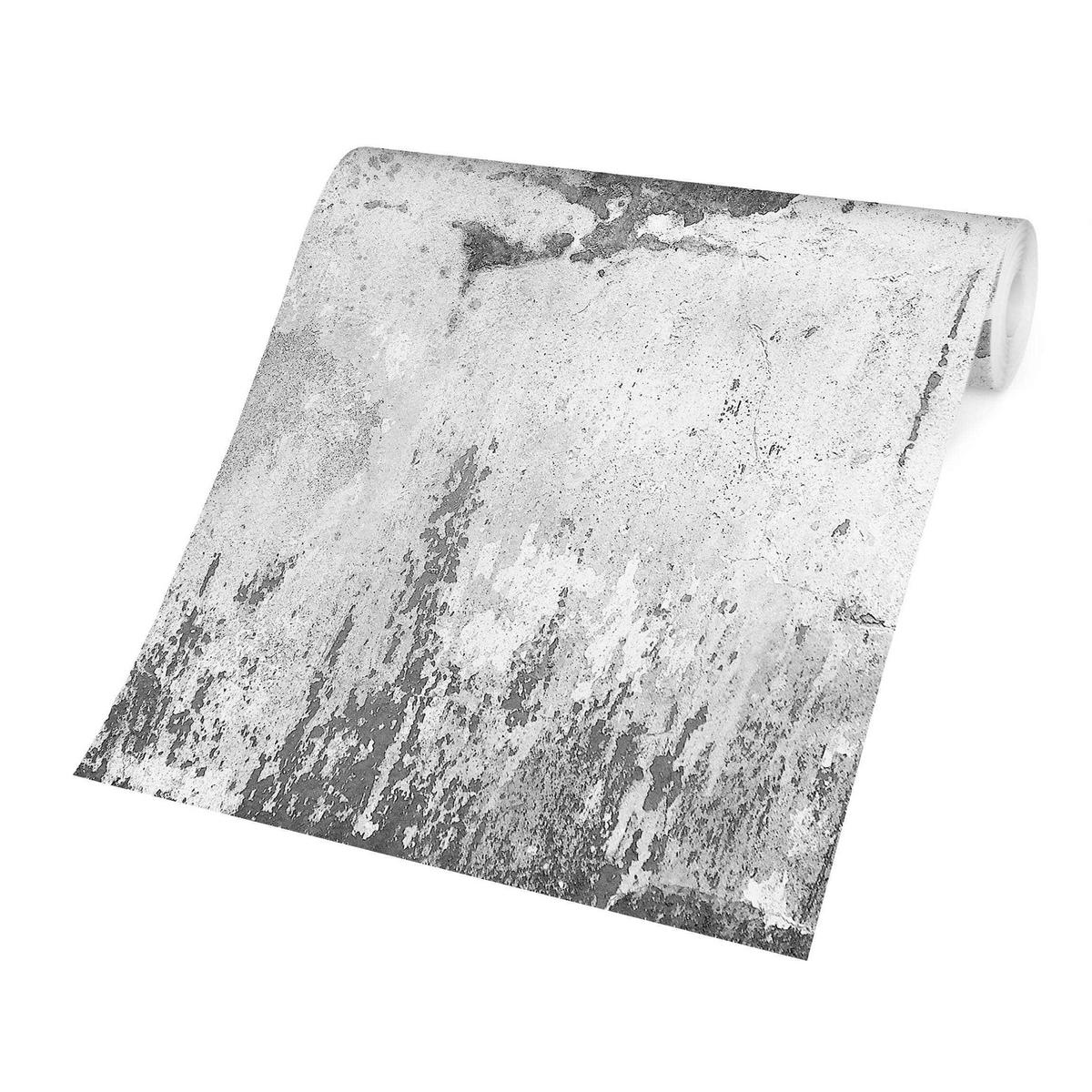 FOTOTAPETE Grunge Betonwand Grau 288/288 cm - Grau, Papier (288/288cm) - Bilderwelten