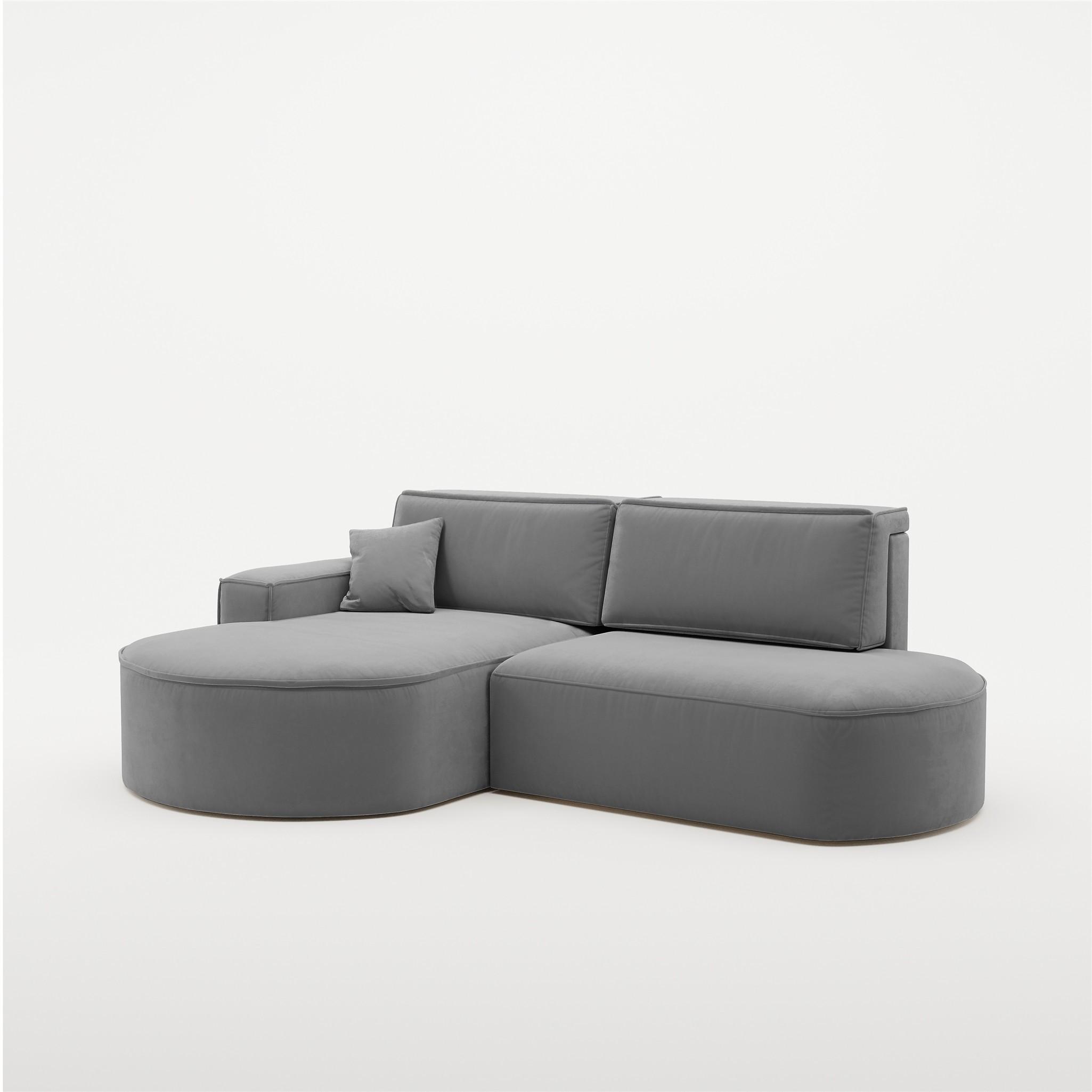 ECKSOFA Venedig Mit Schlaffunktion - Dunkelgrau, Holzwerkstoff/Textil (278/179cm) - Fun Möbel