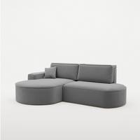 ECKSOFA Venedig Mit Schlaffunktion - Dunkelgrau, Holzwerkstoff/Textil (278/179cm) - Fun Möbel