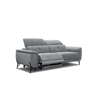 SOFA AVENA 3-Sitzer mit 1 Relaxfunktion, grau - Grau, Holzwerkstoff/Textil (204/80/108cm) - Wozimo