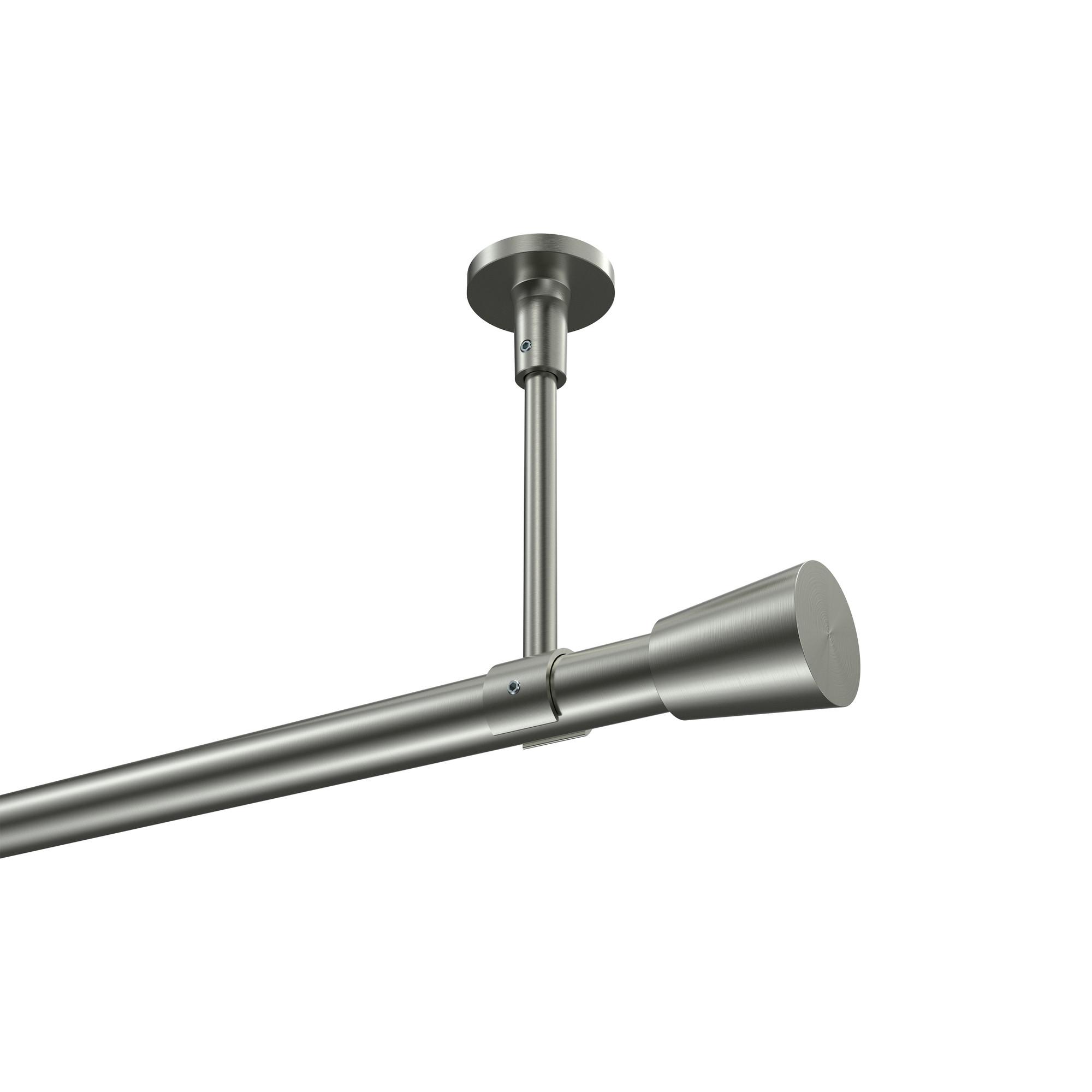 GARDINENSTANGE Sonette Sitra 100 cm, 1-läufig, 20 mm Ø Edelstahl-Optik - Edelstahlfarben, Metall (100cm) - INTERDECO