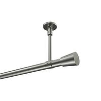 GARDINENSTANGE Sonette Sitra 100 cm, 1-läufig, 20 mm Ø Edelstahl-Optik - Edelstahlfarben, Metall (100cm) - INTERDECO