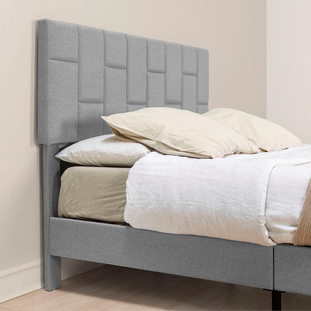 POLSTERBETT 140x190 cm Sorni, Hellgrau - Hellgrau, Textil (195/148/113cm) - VS Venta-stock