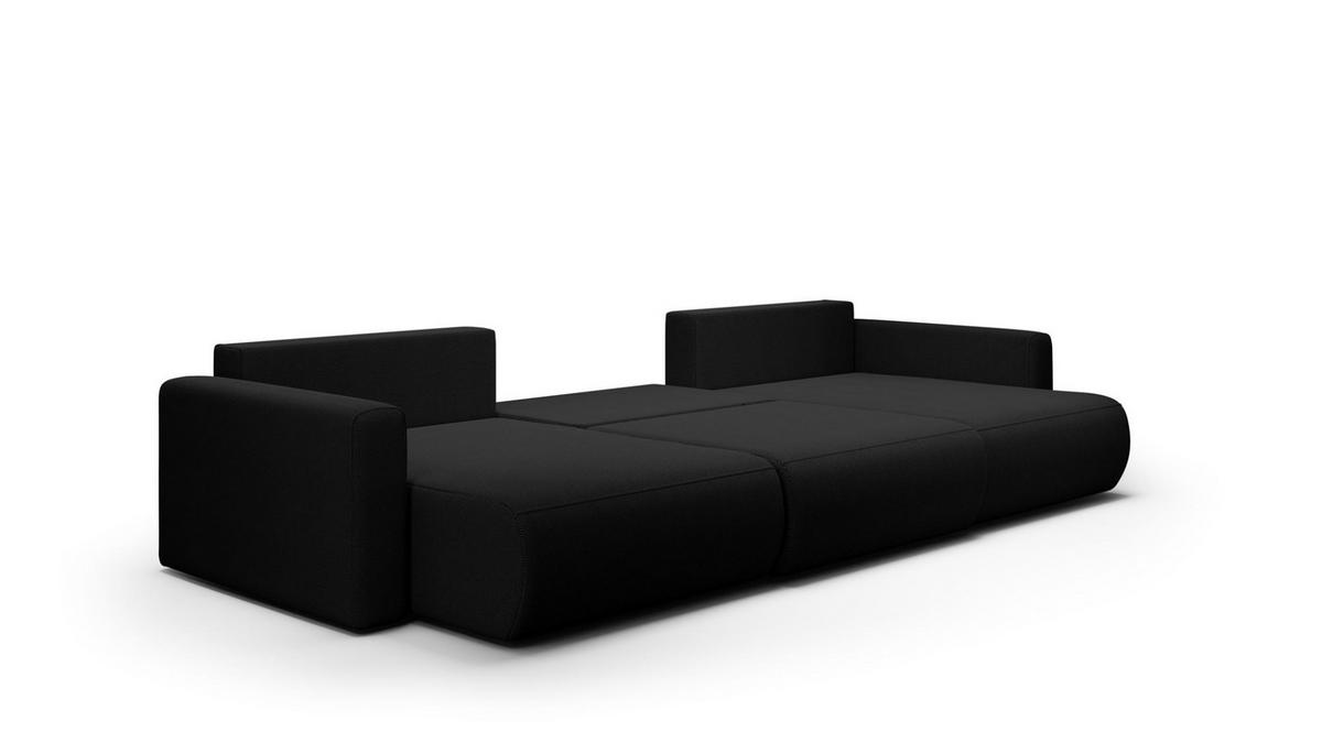 WOHNLANDSCHAFT Chaira Mit Schlaffunktion - Schwarz, Holzwerkstoff/Textil (340/85/149cm) - Fun Möbel