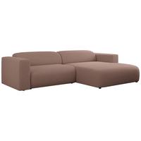 OFERTA WYCOFANA ECKSOFA PASADENA Rosa Bouclé Rechts Seite - Schwarz/Rosa, Kunststoff/Textil (288/180cm) - MKS