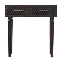 KONSOLENTISCH Rich-Velvet-Mocha-Finish, 2 Schubladen, Dunkelbraun - Dunkelbraun, Holz (80/35/82cm) - Artisan Furniture